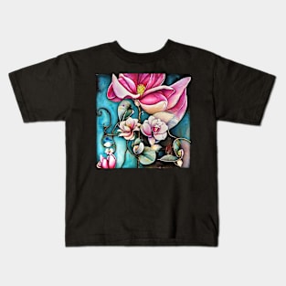 Red magnolia Kids T-Shirt